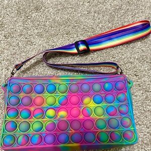 Fidget Pop it Crossbody Bag Purse - Kids girls (multicolor)